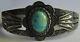 Vintage Fred Harvey Navajo Indian Silver Turquoise Cuff Bracelet