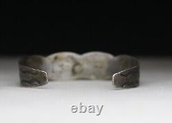 Vintage Harvey Era Navajo Native American Sterling Silver Turquoise Bracelet