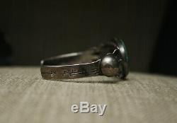 Vintage Harvey Era Navajo Sterling Silver Turquoise Cuff Bracelet