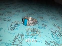 Vintage INGOT NAVAJO Turquoise Ring 9 Look! Awesome. Deal of the Day