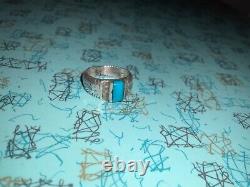 Vintage INGOT NAVAJO Turquoise Ring 9 Look! Awesome. Deal of the Day