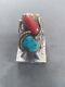 Vintage Mens Sterling Silver & Turquoise Ring by Navajo Artist David Tune