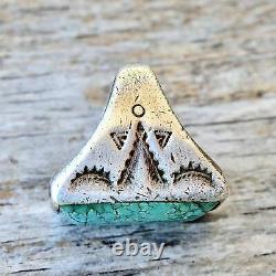 Vintage Mens Turquoise Ring Size 8 Bell Trading Post Southwest Sterling Old Pawn