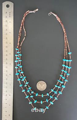 Vintage NAVAJO Natural Sleeping Beauty Turquoise Nugget Necklace