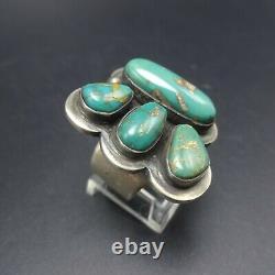 Vintage NAVAJO Sterling Silver NATURAL ROYSTON TURQUOISE RING size 8