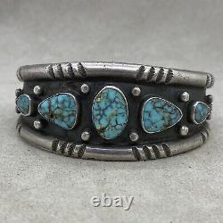 Vintage Na Navajo Carl Begay C Sunrise Turquoise Bracelet Cuff 61 Grams