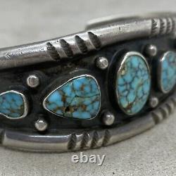 Vintage Na Navajo Carl Begay C Sunrise Turquoise Bracelet Cuff 61 Grams