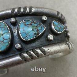 Vintage Na Navajo Carl Begay C Sunrise Turquoise Bracelet Cuff 61 Grams