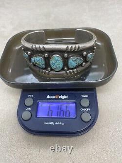 Vintage Na Navajo Carl Begay C Sunrise Turquoise Bracelet Cuff 61 Grams