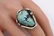 Vintage Native American Navajo 925 Sterling Silver Turquoise Ring Size 6