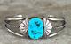 Vintage Native American Navajo LEONARD T. CHEE Turquoise Sterling Silver bracelet
