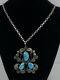 Vintage Native American Navajo Silver & Turquoise Necklace