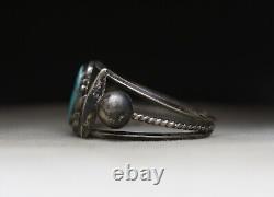 Vintage Native American Navajo Sterling Silver Turquoise Cuff Bracelet