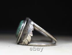 Vintage Native American Navajo Sterling Silver Turquoise Cuff Bracelet