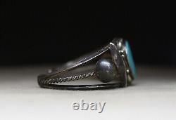 Vintage Native American Navajo Sterling Silver Turquoise Cuff Bracelet