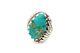 Vintage Native American Navajo Sterling Silver Turquoise Mens Ring Size 10.75