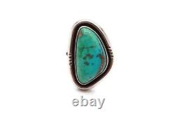 Vintage Native American Navajo Sterling Silver Turquoise Ring Size 6