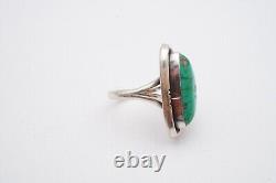 Vintage Native American Navajo Sterling Silver Turquoise Ring Size 6