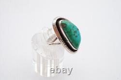 Vintage Native American Navajo Sterling Silver Turquoise Ring Size 6