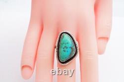 Vintage Native American Navajo Sterling Silver Turquoise Ring Size 6