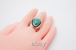 Vintage Native American Navajo Sterling Silver Turquoise Ring Size 6