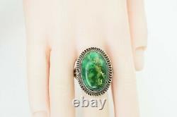 Vintage Native American Navajo Sterling Silver Turquoise Ring Size 7