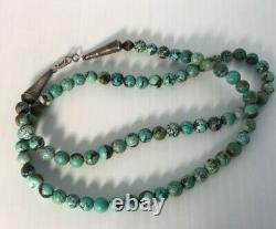 Vintage Native American Navajo Sterling Turquoise Necklace 28