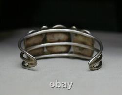 Vintage Native American Navajo Turquoise Sterling Silver Cuff Bracelet