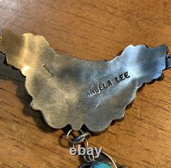 Vintage Native American Navajo Turquoise Sterling Silver Cuff Bracelet And Ring