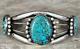 Vintage Native American Navajo Turquoise Sterling Silver bracelet SIGNED 63g