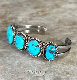 Vintage Native American Navajo Turquoise Sterling Silver bracelet by P Attakai