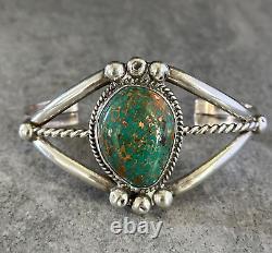 Vintage Native American Navajo Waterweb Turquoise Sterling silver Bracelet 36+g