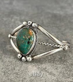 Vintage Native American Navajo Waterweb Turquoise Sterling silver Bracelet 36+g