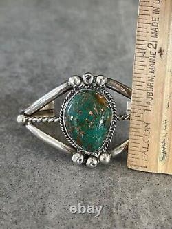 Vintage Native American Navajo Waterweb Turquoise Sterling silver Bracelet 36+g