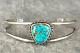 Vintage Native American Navajo natural Spiderweb Turquoise Sterling bracelet