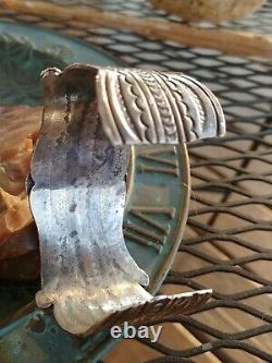Vintage Native American Turquoise Sterling Silver Cuff Bracelet