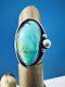 Vintage Navajo 1960's turquoise sterling ring Size 5.5