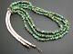 Vintage Navajo 3 Strand Turquoise Gemstone Shell Heishi Silver Bead Necklace 28