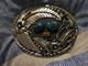 Vintage Navajo Belt Buckle Turquoise and Coral