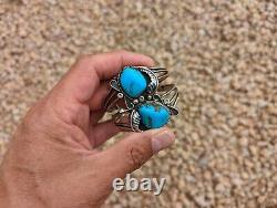 Vintage Navajo Cuff Turquoise Bracelet Jewelry Sign Frank Arviso Signed Sz 6.5in