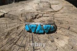 Vintage Navajo Cuff Turquoise Stone Bracelet Jewelry Signeg N. Bia Sz 7 IN