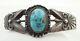 Vintage Navajo Fred Harvey Era Kingman Turquoise Sterling Cuff Bracelet
