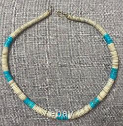 Vintage Navajo Heishi Turquoise and shell Necklace