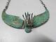 Vintage Navajo Indian Turquoise Eagle Statement Necklace Articulated Wings