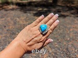 Vintage Navajo Jewelry Ring Turquoise Stones Size 9 Dead Pawn Native American