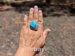 Vintage Navajo Jewelry Ring Turquoise Stones Size 9 Dead Pawn Native American