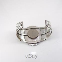 Vintage Navajo Larry Moses Begay Sterling Silver Turquoise Cuff Bracelet LFL4
