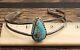 Vintage Navajo Native American Sterling Silver Blue Turquoise Cuff Bracelet