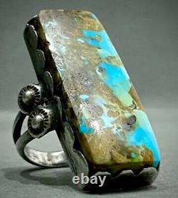 Vintage Navajo Native American Sterling Silver Persian Turquoise Ring GORGEOUS