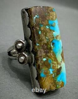 Vintage Navajo Native American Sterling Silver Persian Turquoise Ring GORGEOUS